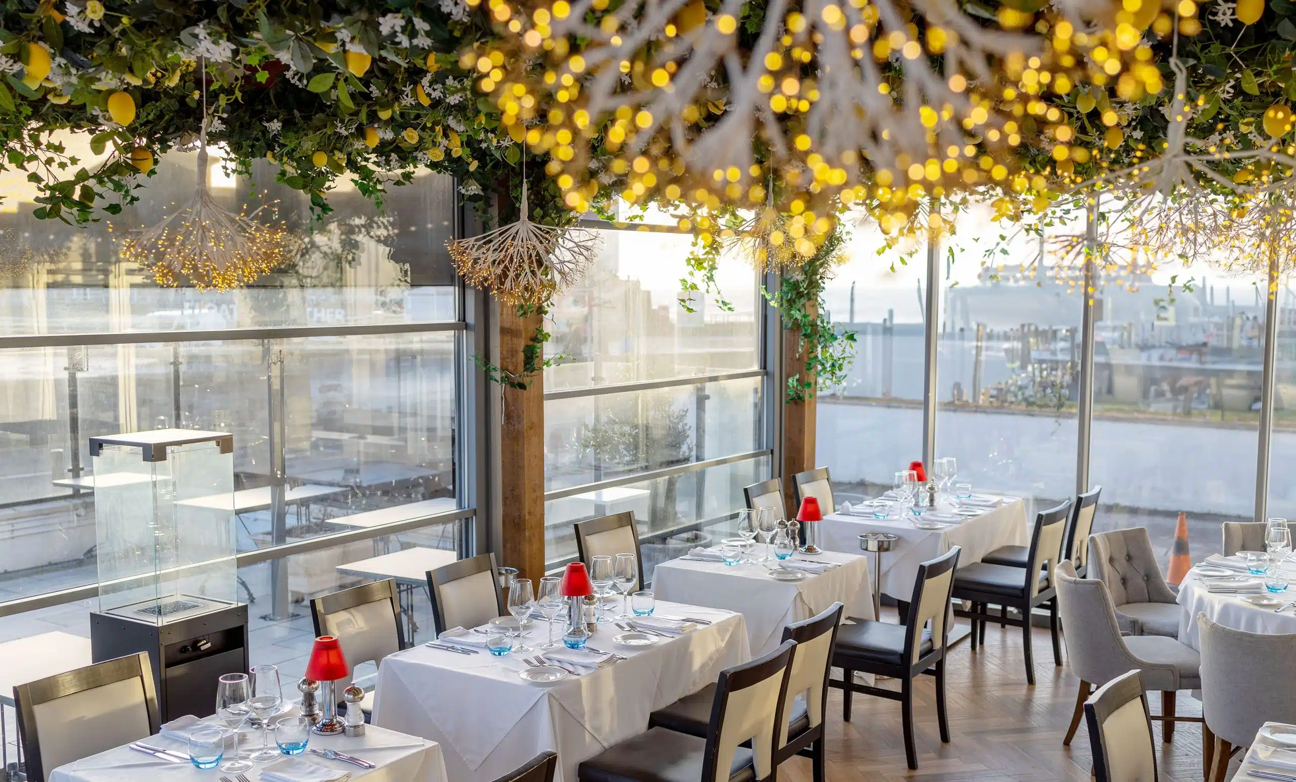 Michelangelo restaurant with tables and chairs arranged for a dinner setting